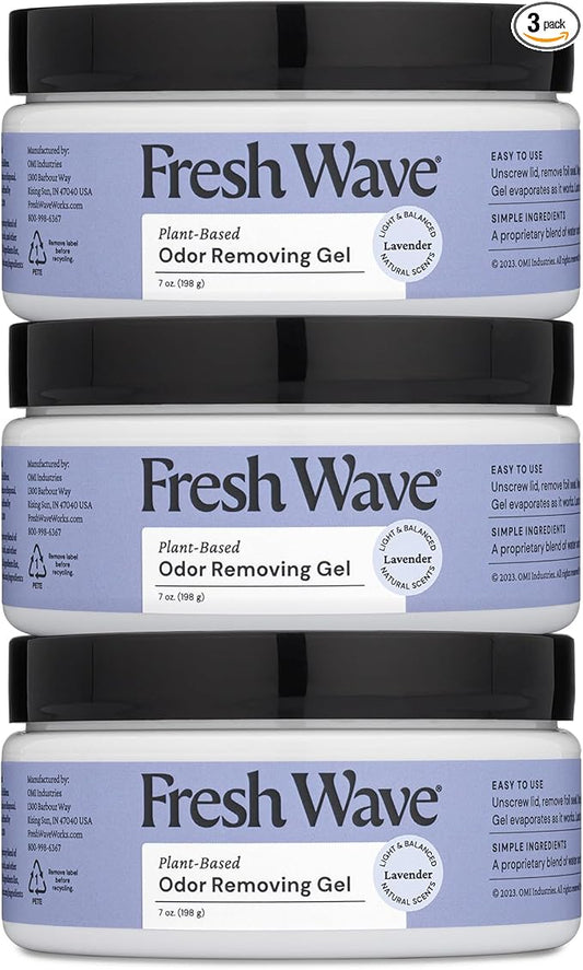 Fresh Wave Lavender Odor Removing Gel, 7 oz., Natural Plant-Based Odor by FreshWave