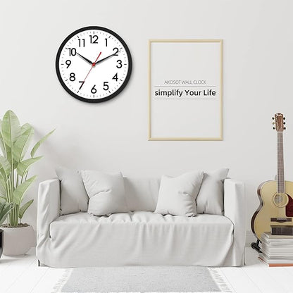 AKCISOT 12 Inch Wall Clock Silent Non-Ticking Modern Wall Clocks Battery - Image 9