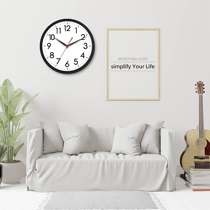 AKCISOT 18 Inch Wall Clock Large Silent Non-Ticking Wall Clocks Battery Operated - Image 5