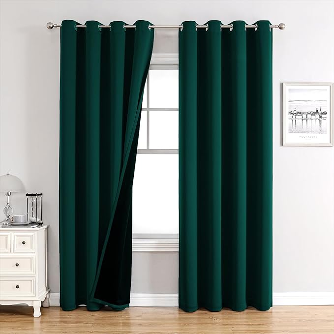 ChrisDowa 100% Blackout Curtains 108 inch Long by ChrisDowa