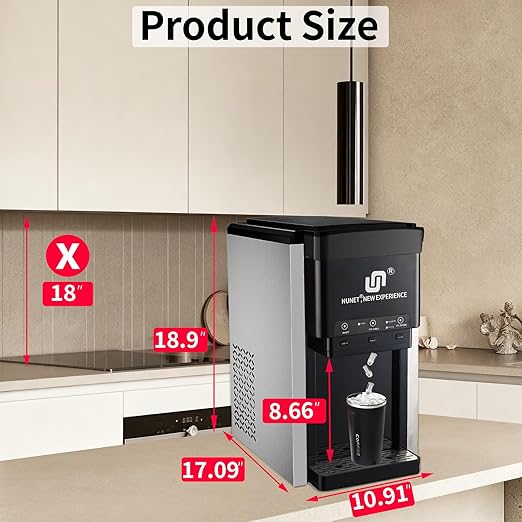 NUNET 3-in-1 Water Bottle Bottom-Loading Ice Dispenser Water Cooler Crusher - Image 2