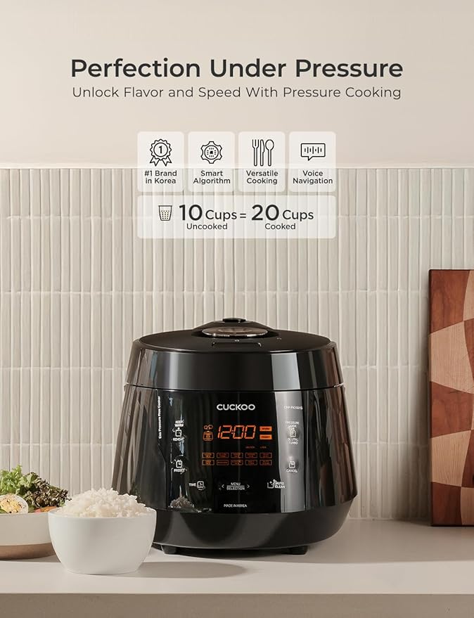 CUCKOO High Pressure Rice Cooker 10-Cup Uncooked / 20-Cup Cooked - Image 2