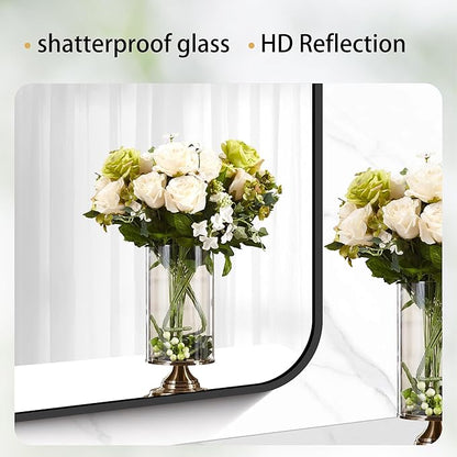 30" x 36"Bathroom Mirror, Matte Black Wall Mirror - Image 6