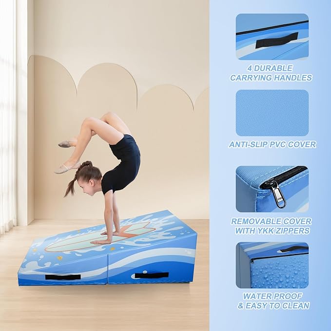 Kangaroo Hoppers Incline Gymnastics Mat, Skill Training, Home Gym Exercise - Image 4