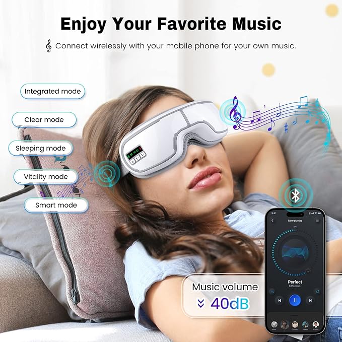 Eye Massager with Heat, Heated Eye Mask, Compression Massage, Eye Massager - Image 5