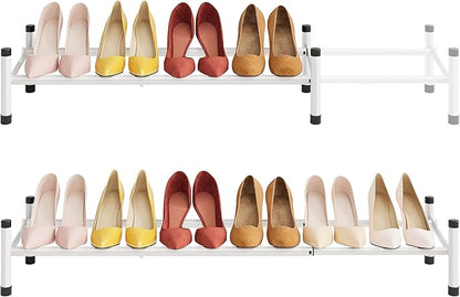 Tajsoon Expandable Shoe Rack for Closet 1 Tier, 28“-41“Adjustable & Stackable by Tajsoon