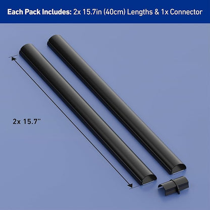 D-Line 31.4in TV Cord Hider, Patented Half Round Cable Cover, Hide Wall Mount - Image 4