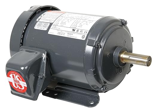 US Motors Unimount TEFC U1P2D, 1 HP, 1755 RPM Motor by US+Motors