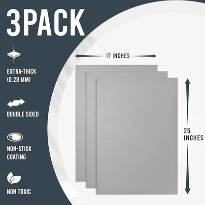 Non Stick Oven Liners for Bottom of Oven, 3 Pack Large Heavy Duty Mats - Image 2