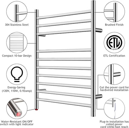 HEATGENE Towel Warmer, Compact Electric Towel Warmer - Image 2