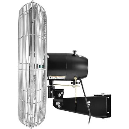 Global Industrial Deluxe Wall Mount Fan, Fixed and Oscillating Head, 3 Speed - Image 2