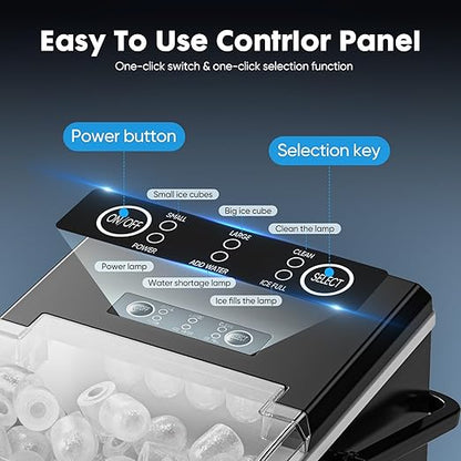 Sweetcrispy Countertop Ice Maker Machine, Portable Self-Cleaning Ice Machine - Image 3