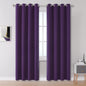 DUALIFE Purple Blackout Curtains 84 Inches Long 2 Panels Grommet Curtains by DUALIFE