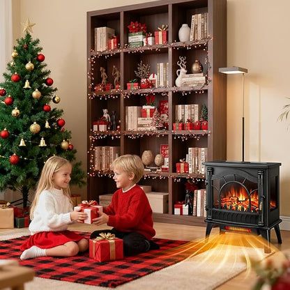 ZAFRO 23 inch Freestanding Electric Fireplace Stove | Thermostat Control - Image 7