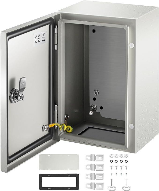VEVOR NEMA Steel Enclosure 12×8×6, NEMA 4X Steel Electrical Box, IP66 by VEVOR