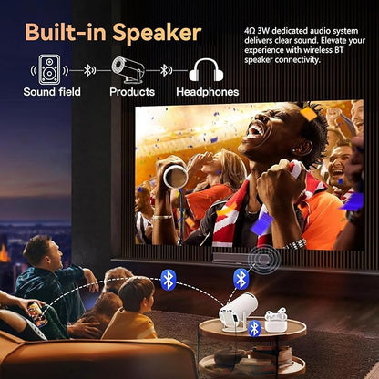Mini Projector, 4K 1080P Support Portable Projector - Image 5