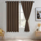 JIUZHEN Brown Blackout Curtains by JIUZHEN
