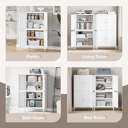 Yizosh Metal Pantry Cabinet, Tall Kitchen Pantry Storage Cabinet - Image 5