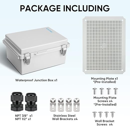 TICONN Waterproof Electrical Junction Box IP67 ABS Plastic Enclosure - Image 6