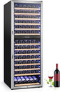 Wine Fridge Freestanding Dual Temperature Zone, Wine Cooler Refrigerator by Velivi-SpecialistinFridge