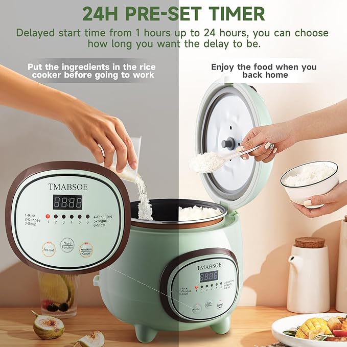 Rice Cooker 6 Cup, Small Rice Cooker - Image 5