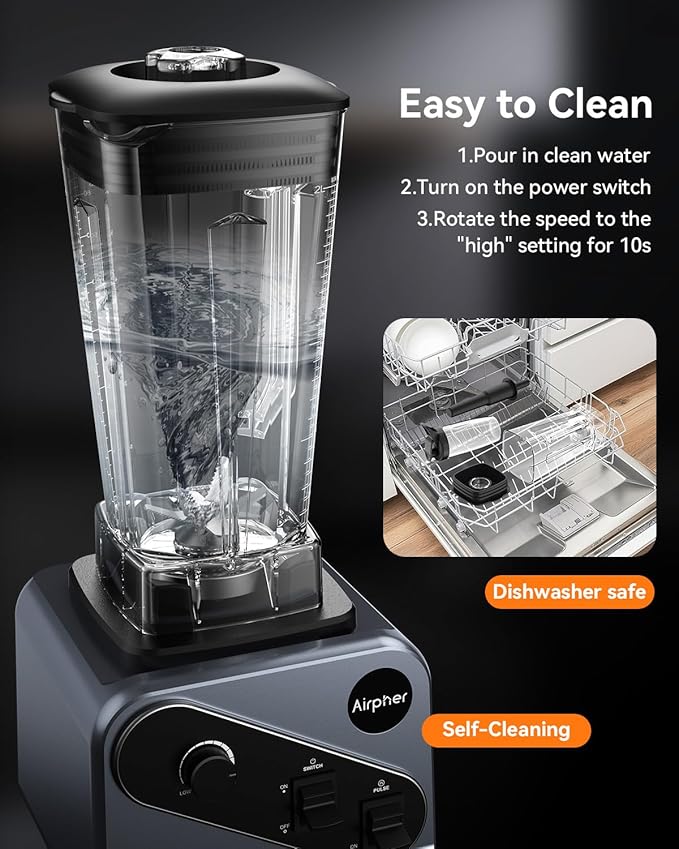 Blenders for Smoothies, 2000W Professional Blender, 68oz Large Capacity - Image 7