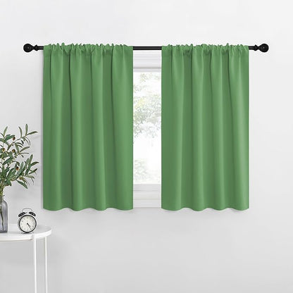 NICETOWN Kitchen Curtains, Froest Green, Short Blackout Curtains & Drapes by NICETOWN