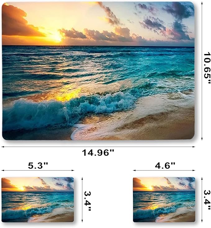 Laptop Skin Sticker Decal, Decorative Removable, Sunset Beach - Image 7
