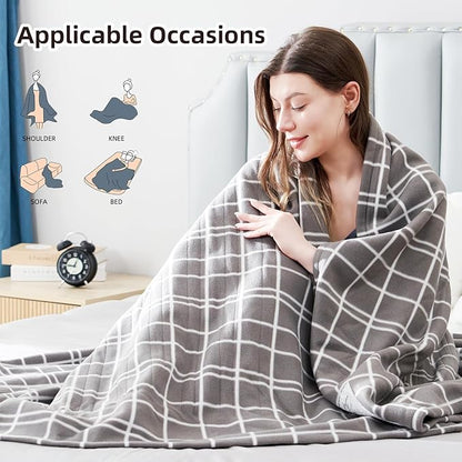 Electric Heated Blanket Full Size 72"x84", Whit 10 Hs Auto Off & 4 Heating - Image 3