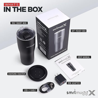 X Heated Coffee Mug 19 oz., 8 Hour Battery Life, Self-Heating, Adjustable Temp - Image 2