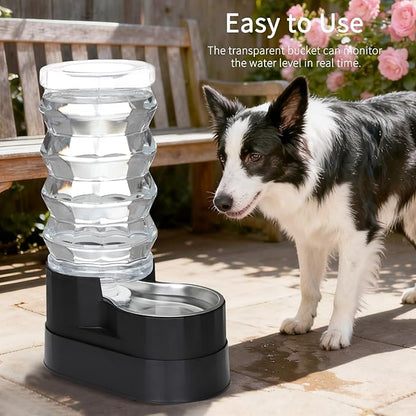 RIZZARI Automatic Dog Water Dispenser: 9L Black Elevated Feeder - Image 6