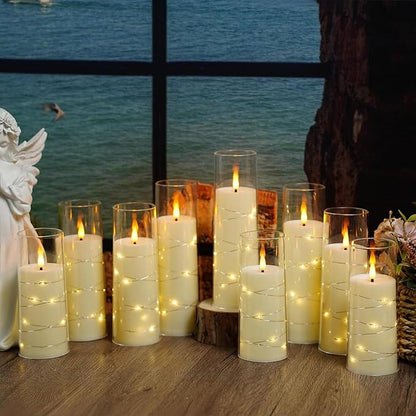 Flickering Flameless LED Candles, Battery Operated Candles 9 Pcs - Image 6