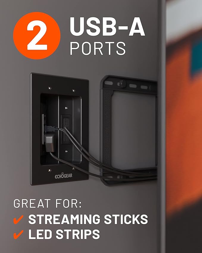 ECHOGEAR TV Cord Hider for Wall Mounted TV - Image 8