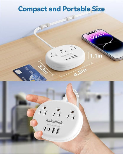 Flat Extension Cord with Outlet Cover & Cable Clips- 10 FT, 1625W Child Proof - Image 4