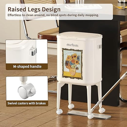 MRBIN Metal Slim Bathroom Trash Can - Image 6
