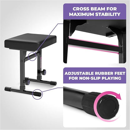 Liquid Stands Piano Keyboard Stand and Bench Set - Image 5