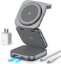 5-in-1 Wireless Charger for MagSafe, AC ISLAND Portable Travel Charging Station by ACISLANDDirect