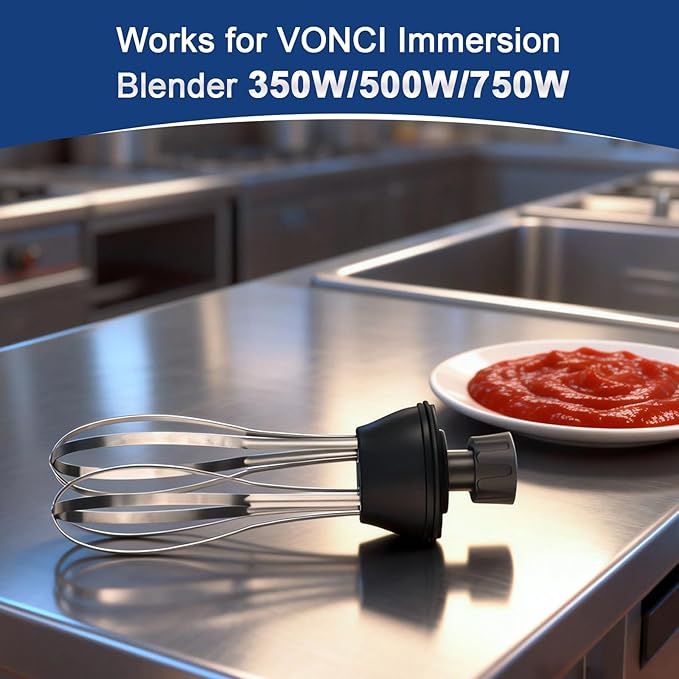 VONCI 10inch Detachable Whisk Attachment. 350W, 500W & 750W Commercial - Image 5