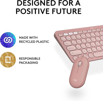 Logitech Pebble 2 Combo, Wireless Keyboard and Mouse, Quiet and Portable - Image 11