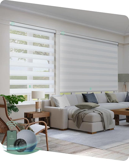 Yoolax Motorized Zebra Blinds Compatible by Yoolax
