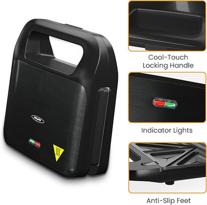 Sunvivi Sandwich Maker Panini Press: Waffle Maker - Image 5