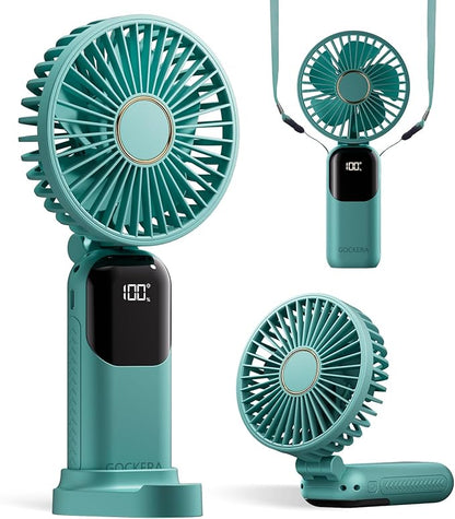 GOCKERA Portable Fan, 4200mAh Battery Operated Fan, 5 Speeds&Digital Display by GOCKERA