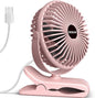 BESKAR Small Clip on Fan, 3 Speeds USB Fans by BESKAR
