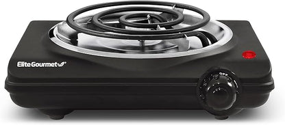 Elite Gourmet ESB100B Countertop Single Coiled Burner Electric Hot Plate by EliteGourmet