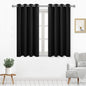 DWCN Black Blackout Curtains for Bedroom, Thermal Room Darkening Drapes 45 Inch by DWCN