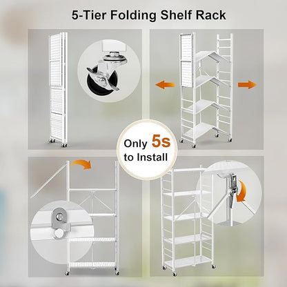 Himix 5-Tier Storage Folding Shelf - Image 4