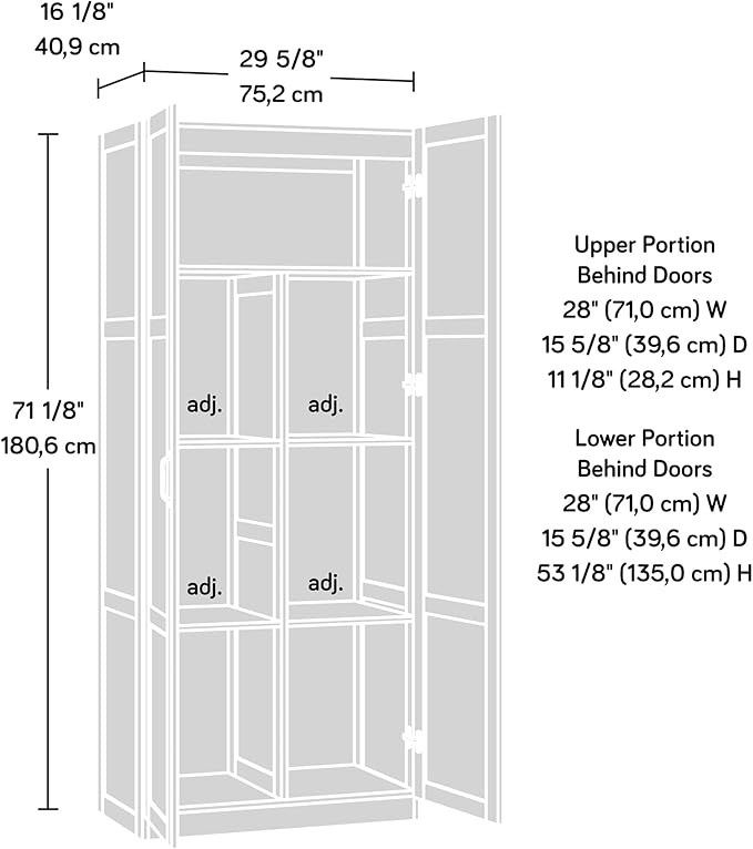 Sauder Select Storage Cabinet, Pantry Cabinet Kitchen Storage - Image 8