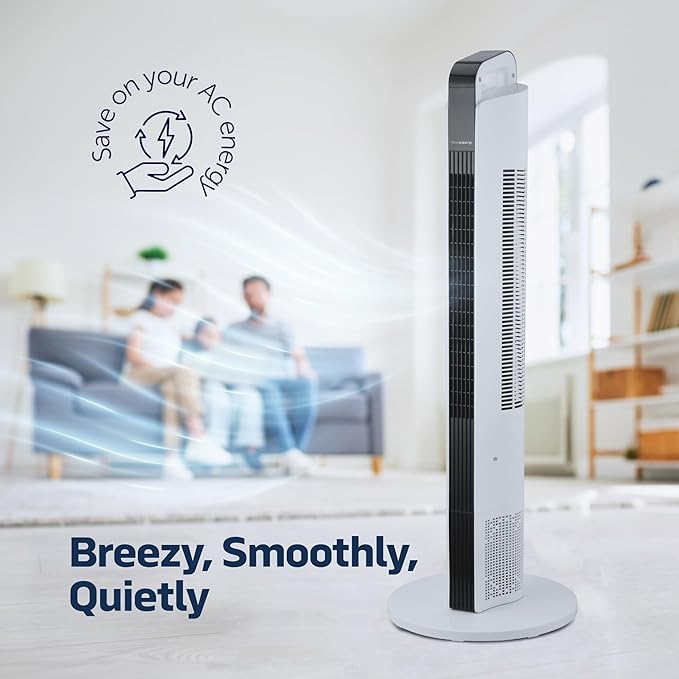 NEXAIR 42” Oscillating Tower Fan, 3 Speed Portable Fan Tower - Image 2
