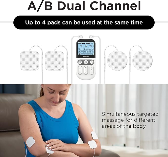 4 in 1 - D.I.Y & Tens Unit & EMS & Massage Muscle Stimulator, Dual Channel TENS - Image 5