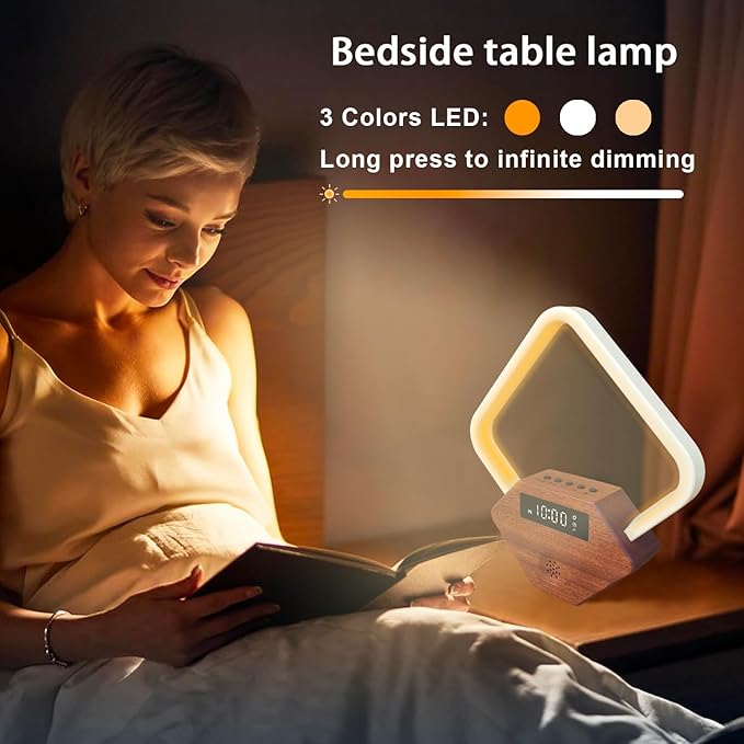 Xunhomon Sunrise Alarm Clock for Bedrooms Heavy Sleepers 15 Sleep Sounds White - Image 4